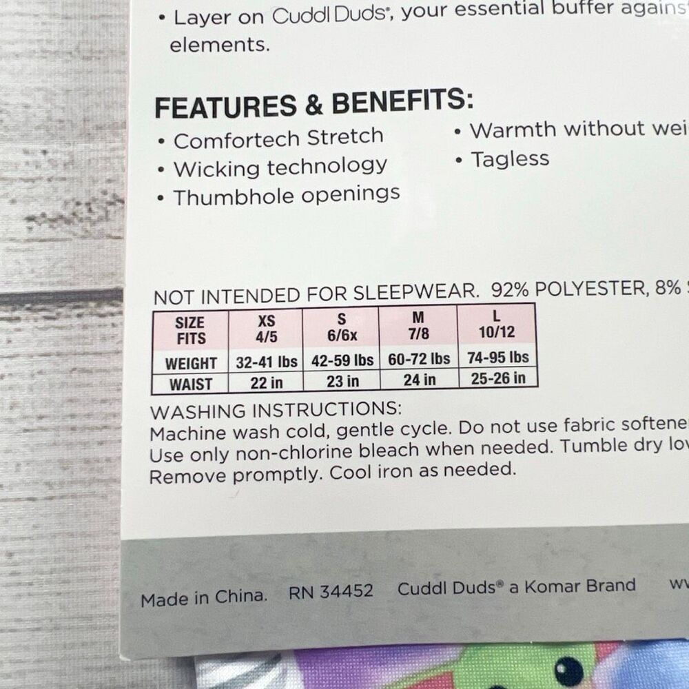 NWT Cuddl Duds Star Wars Mandalorian Grogu Warm Base Layers Set - Picture 3 of 3